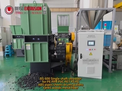 BEISU trituradora de eje único para PE PPR PVC SPC WPC PET PS PC ABS Hojas de tubería tambores palés tanques woo